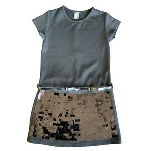 Zara Kids Dress Black Sequin Size 7-8